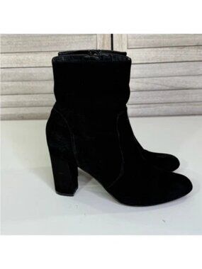 Madden Girl- Women's "Farrley" Faux Suede Side Zip Ankle Bootie Black-8